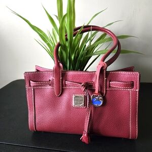 Dooney & Bourke Mini Tassel Tote Cranberry